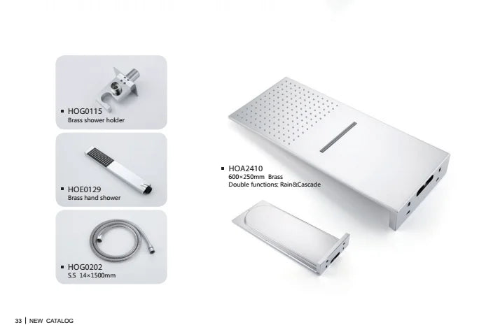 Concealed in Wall Mounted square Brass 2 Handle Hot Cold Water Thermostatic Shower Mixer Valve