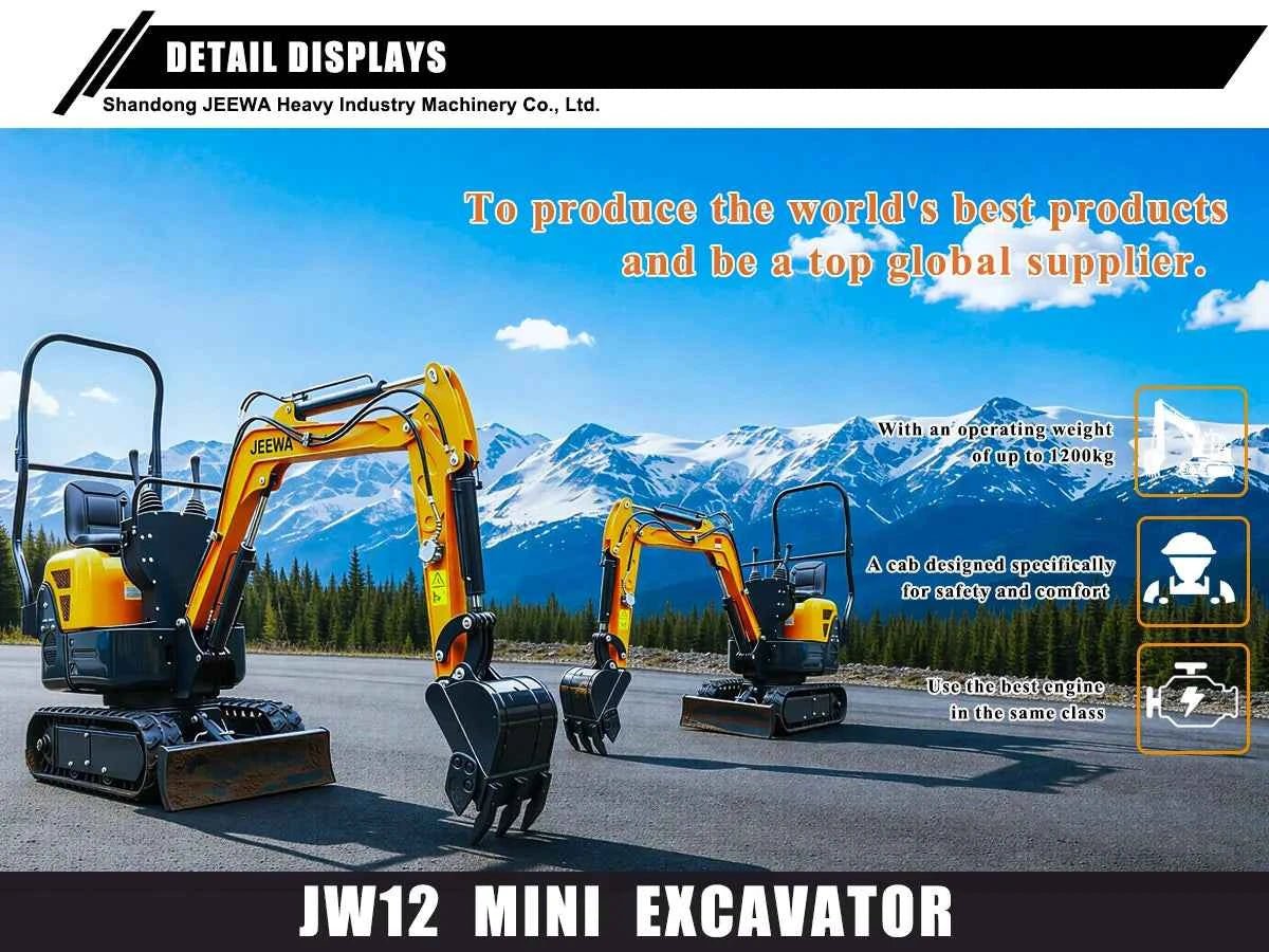 Excavator Mini 1.8 Ton Hydraulic Crawler Small Digger Micro Bagger for Farm Garden Construction Multifunctional Free Shipping - Shoppiline