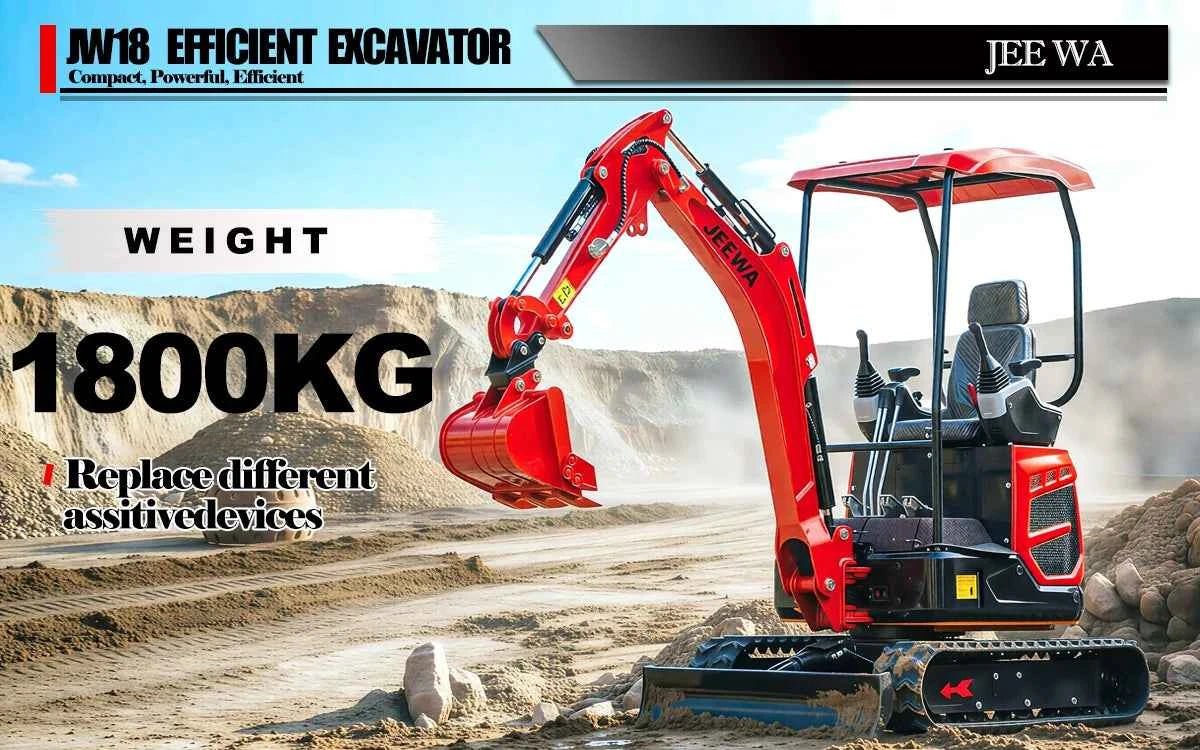 Excavator Mini 1.8 Ton Hydraulic Crawler Small Digger Micro Bagger for Farm Garden Construction Multifunctional Free Shipping - Shoppiline