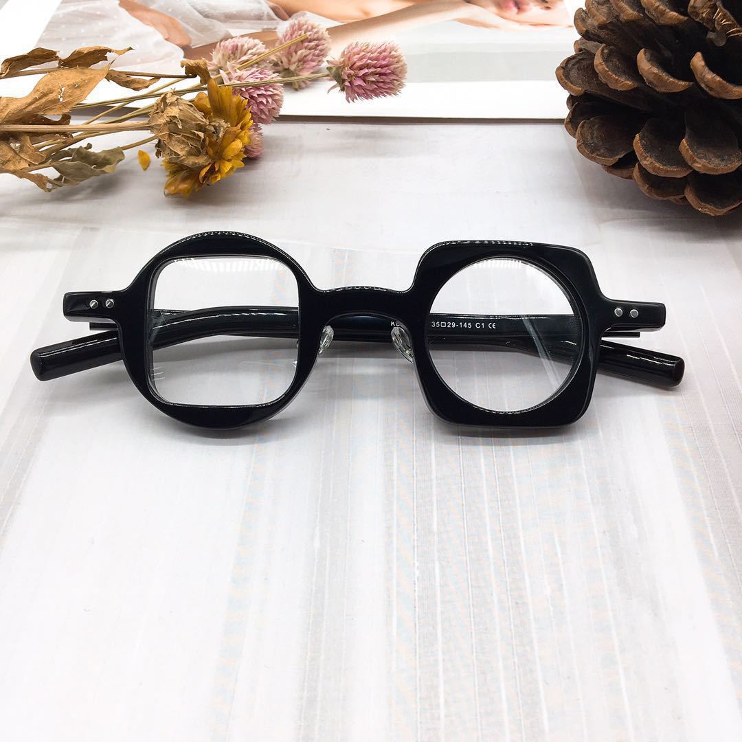 Monture de lunettes vintage en acétate imprimé léopard