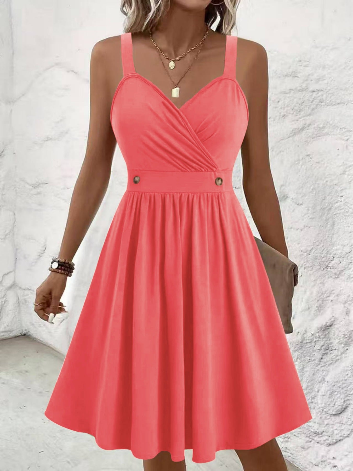 Elegant Sleeveless Dress In European And American Style