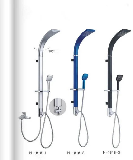 2025 Promotional Homdec Modern Thermostatic Wall Mounted ABS Plastic & Aluminum Alloy Rain Bath Shower Panels Chrome