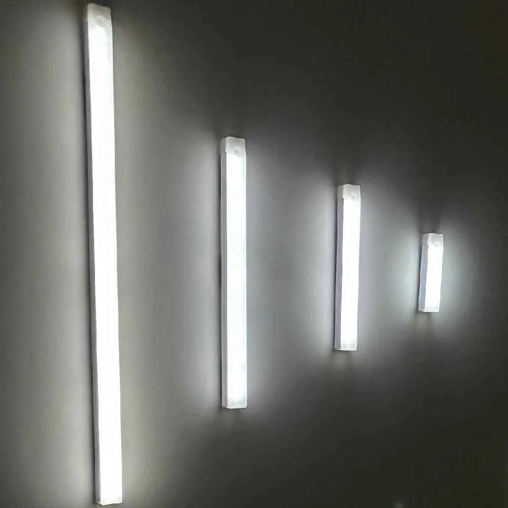 HOMEFISH Cabinet Light USB Rechargeable Motion Sensor LED Bar Light Induction Night Light Portable for Kitchen - Shoppiline
