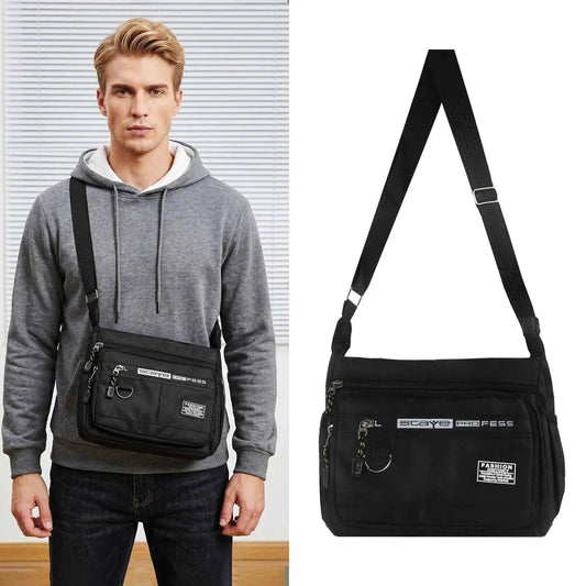 Homefish Design Oxford Shoulder Bag Capacity Casual Multi - layer Pocket Fashion Single Shoulder Crossbody Luxury Messenger Bag - Shoppiline
