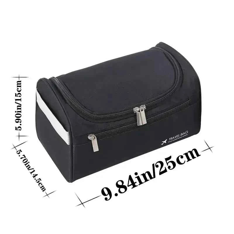 Large Leather Toiletry Bag Hanging Dopp Kit for Men Women Waterproof Wash Bag Cosmetic Storage Bag Ideal for Traveling & Outdoor - Shoppiline