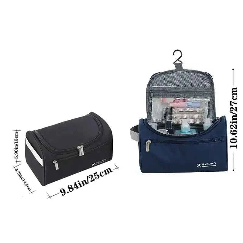 Large Leather Toiletry Bag Hanging Dopp Kit for Men Women Waterproof Wash Bag Cosmetic Storage Bag Ideal for Traveling & Outdoor - Shoppiline