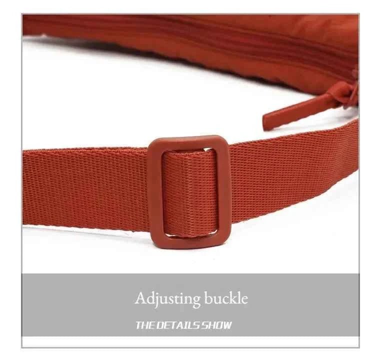 Men and Women Solid Color Chest Bag for Large Capacity Travel Crossbody Female Half Moon Bag Daily Cotton Filled Shoulder Bag - Shoppiline