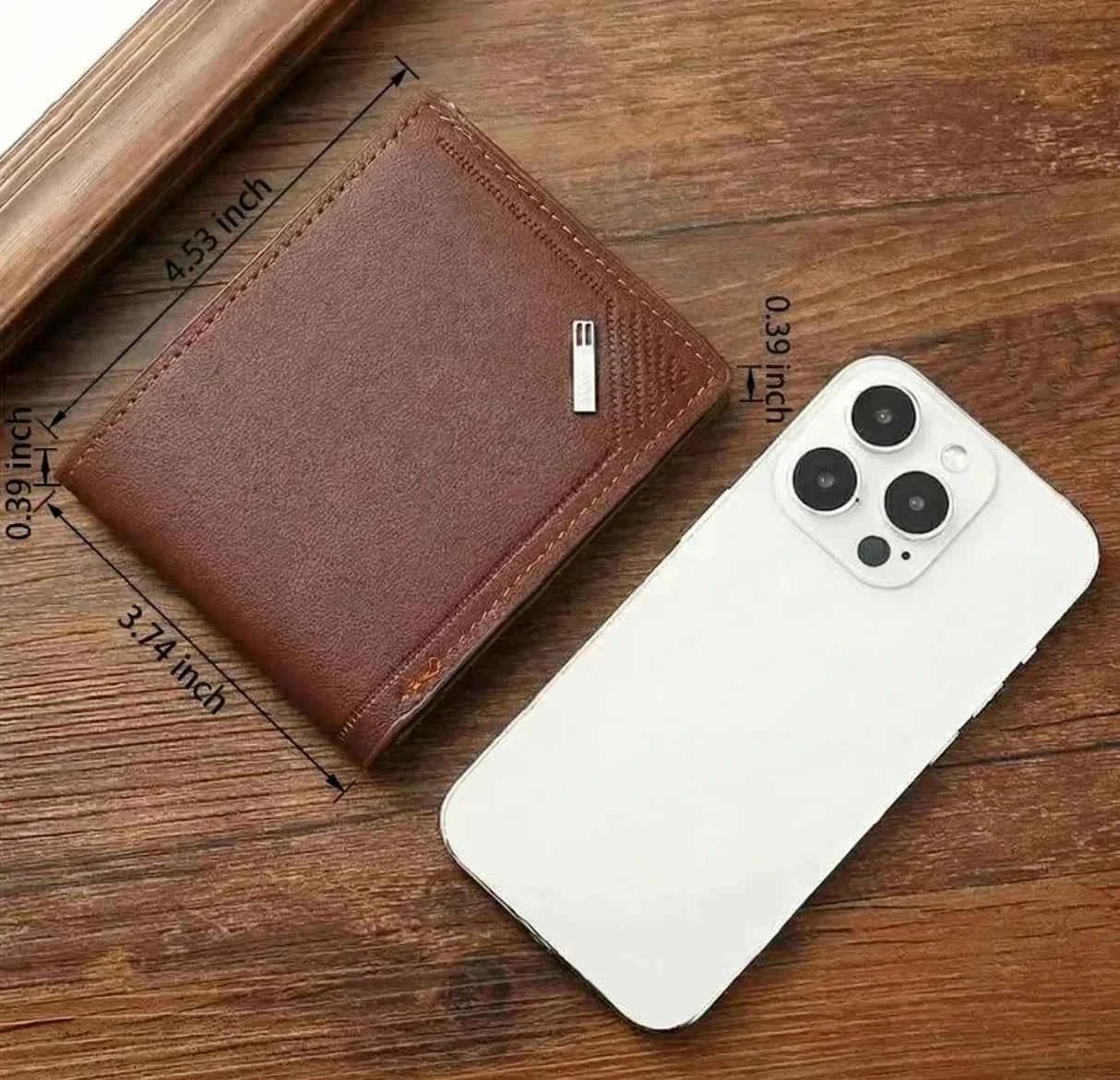 Men's leather short wallet thin wallet foldable minimalist soft leather wallet - Shoppiline