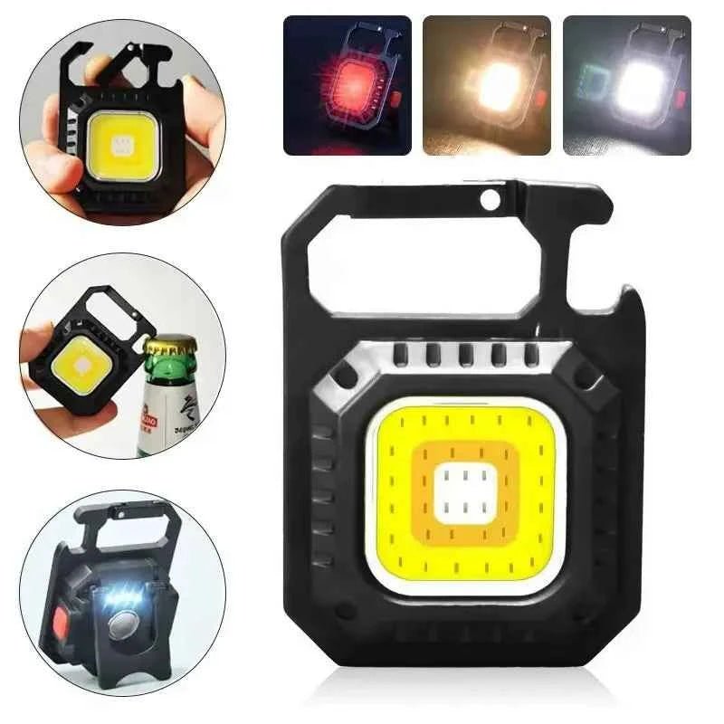 Mini LED Flashlight Magnetic COB Outdoor Camping Pocket Work Light 800 Lumens USB Rechargeable 7 Modes Spotlights - Shoppiline