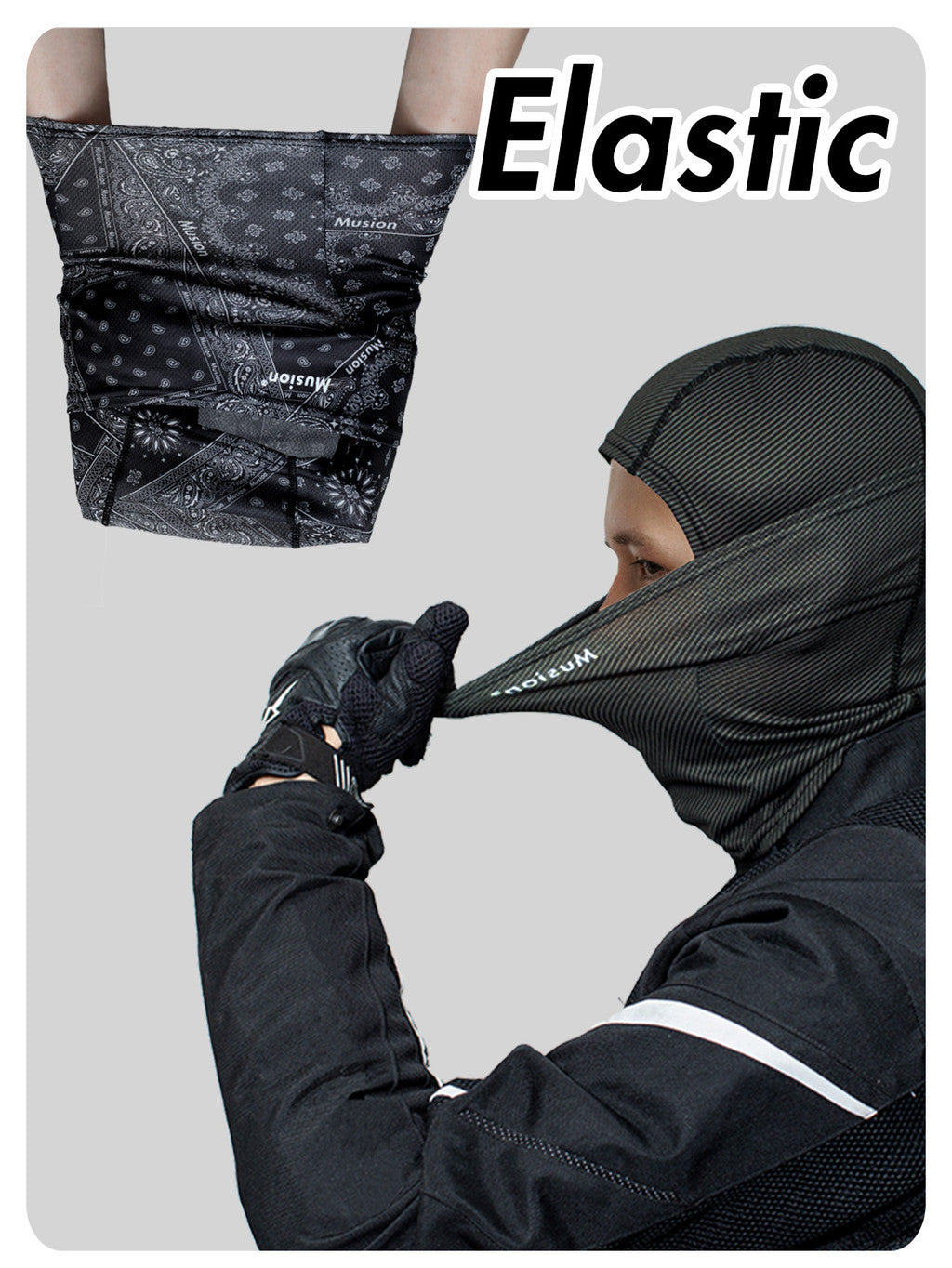 Musion Original Balaclava Tube Mask Motorcycle Fashion Print Face Mask Bandana Headband Scarf Outdoor Sports Riding