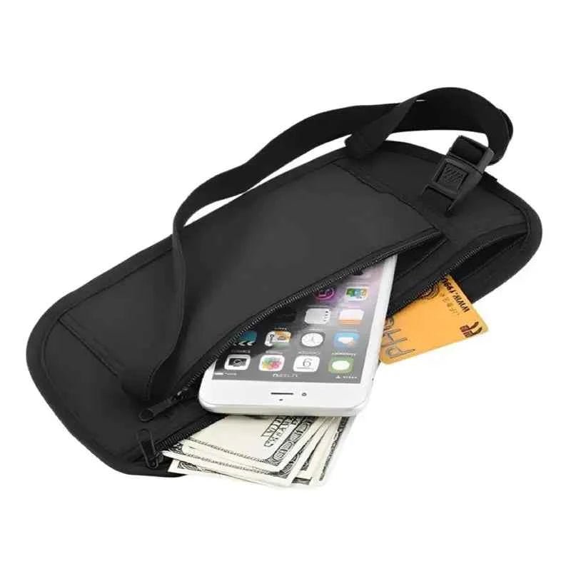Sport Running Wais Bag Invisible Travel Waist Packs Pouch For Passport Money Belt Bag Hidden Security Wallet Gift Pack Money Bag - Shoppiline