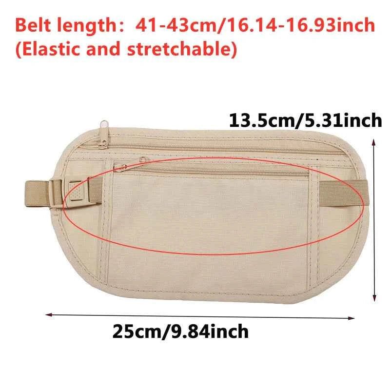 Sport Running Wais Bag Invisible Travel Waist Packs Pouch For Passport Money Belt Bag Hidden Security Wallet Gift Pack Money Bag - Shoppiline