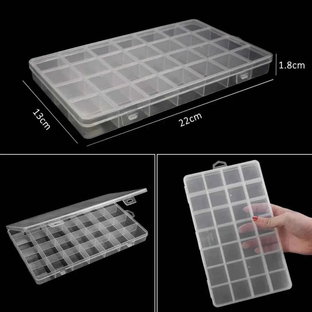 Transparent Plastic Storage Jewelry Box Compartment Adjustable Container For Beads Earring Box For Jewelry Rectangle Box Case - Shoppiline