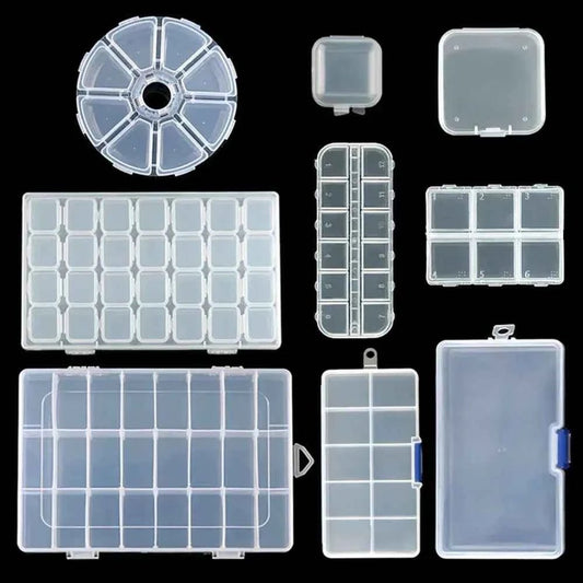 Transparent Plastic Storage Jewelry Box Compartment Adjustable Container For Beads Earring Box For Jewelry Rectangle Box Case - Shoppiline