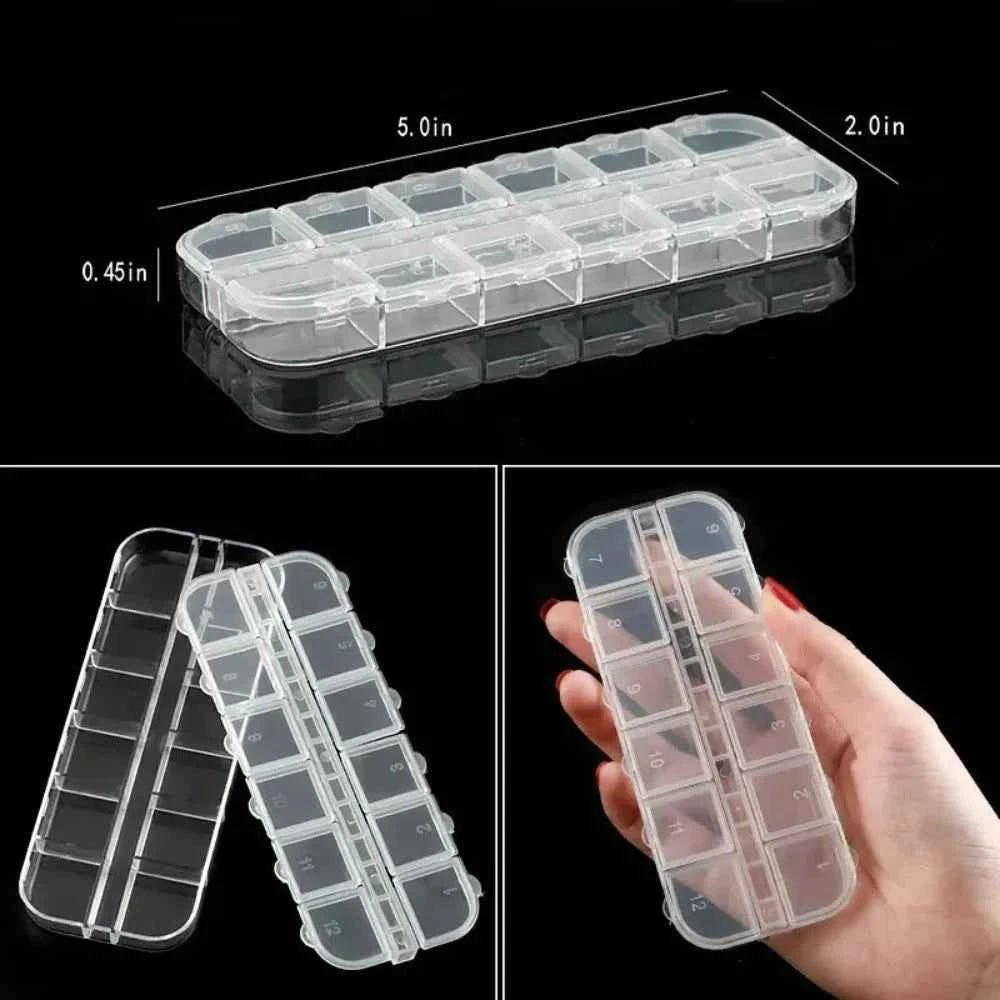 Transparent Plastic Storage Jewelry Box Compartment Adjustable Container For Beads Earring Box For Jewelry Rectangle Box Case - Shoppiline