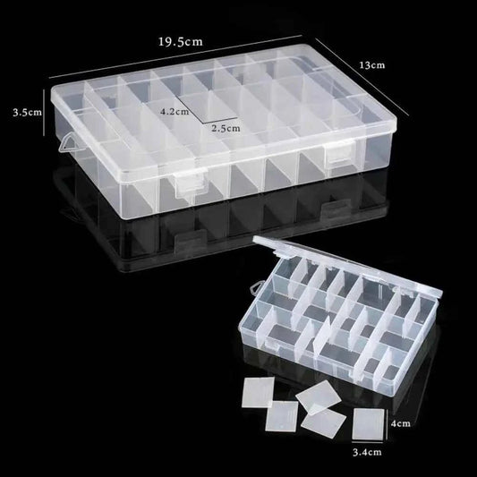 Transparent Plastic Storage Jewelry Box Compartment Adjustable Container For Beads Earring Box For Jewelry Rectangle Box Case - Shoppiline