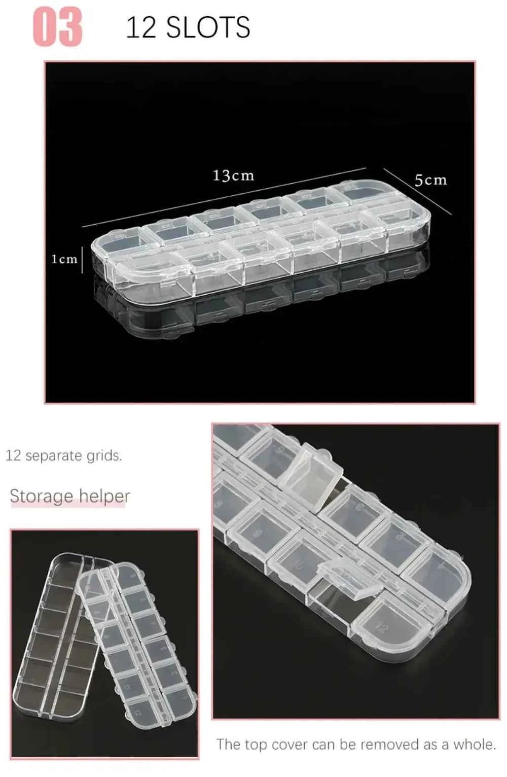 Transparent Plastic Storage Jewelry Box Compartment Adjustable Container For Beads Earring Box For Jewelry Rectangle Box Case - Shoppiline