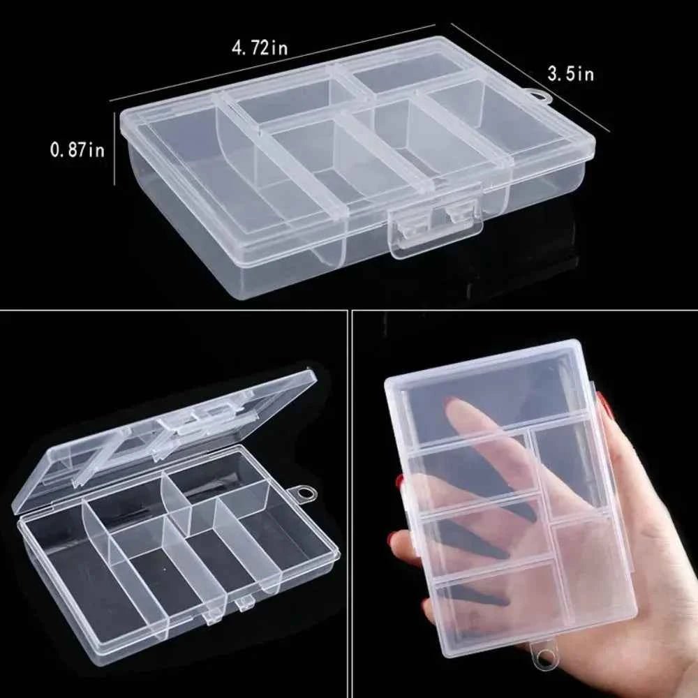 Transparent Plastic Storage Jewelry Box Compartment Adjustable Container For Beads Earring Box For Jewelry Rectangle Box Case - Shoppiline