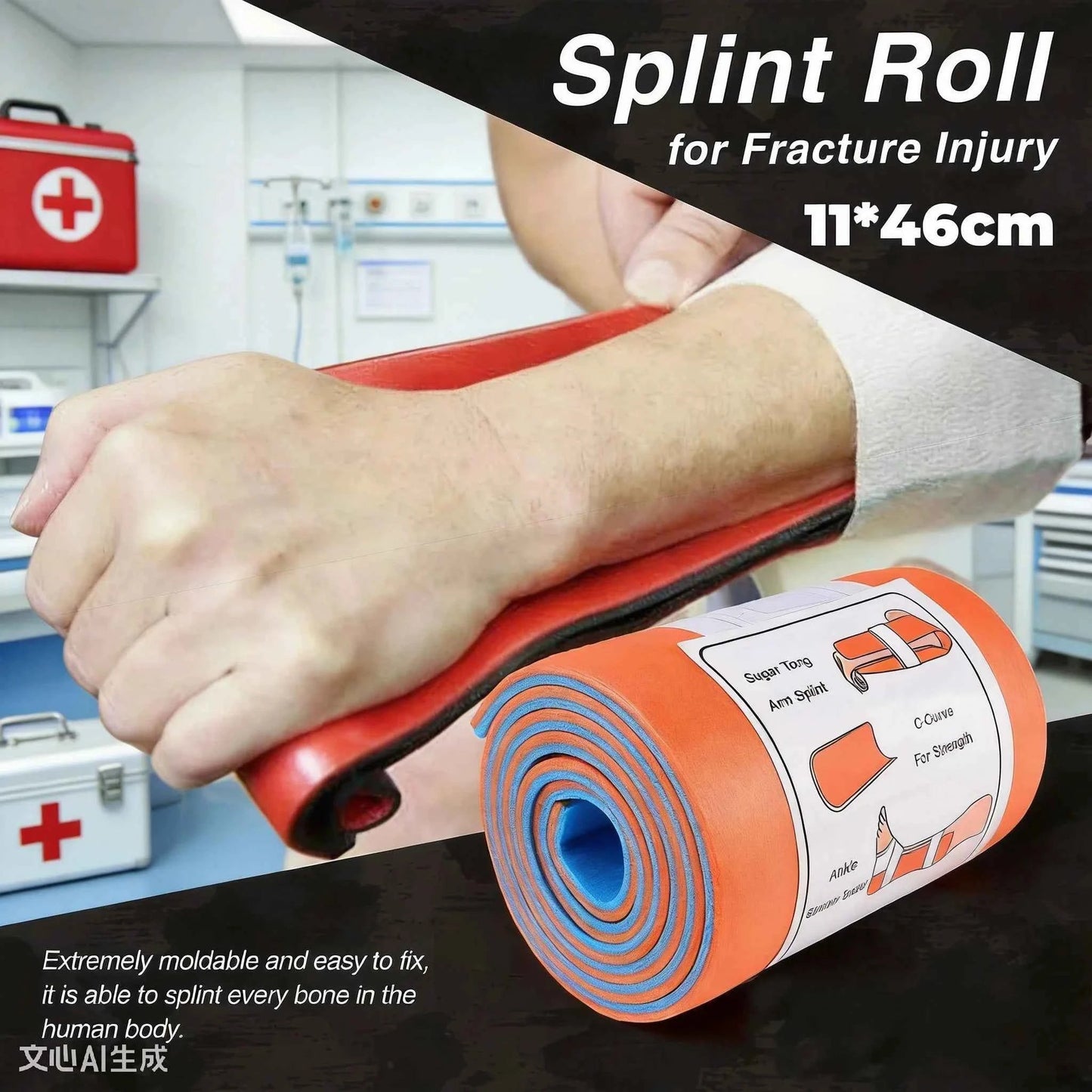 Universal Aluminum Splint Roll: Medical - Grade Polymer for Emergency Bone Fixation in Outdoor Survival Kits - Shoppiline